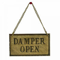 Dagan Damper Sign, Polished Brass