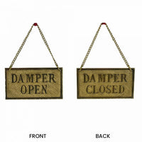 Dagan Damper Sign, Polished Brass