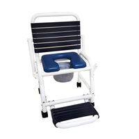 Mor-Medical 22" Drop Arm Shower Commode Chair Infection-Control, 310 lb Capacity