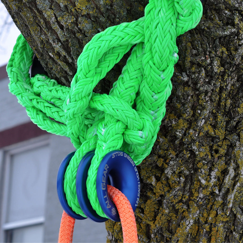 All Gear Husky-12™ Double Ring Soft Rig Slings – 12-Strand Polyester Low Friction Ring Anchor Sling