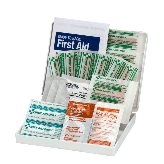 First Aid Only 20-Piece Travel First Aid Kit | Compact Plastic Case