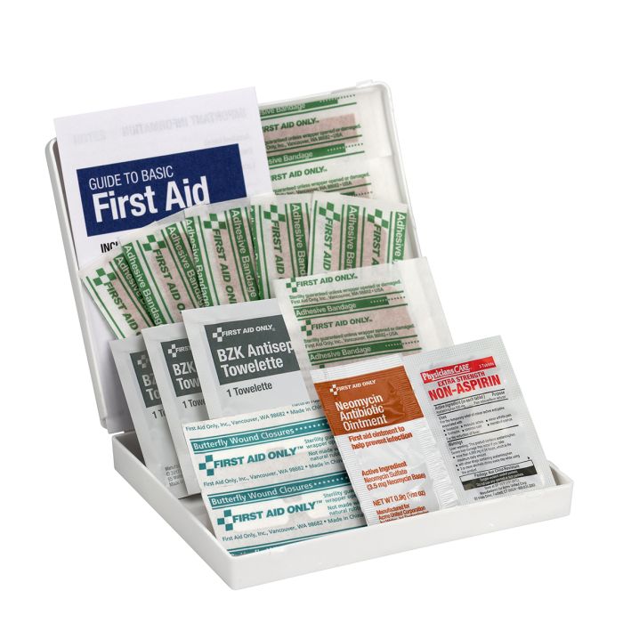 First Aid Only 20-Piece Travel First Aid Kit | Compact Plastic Case