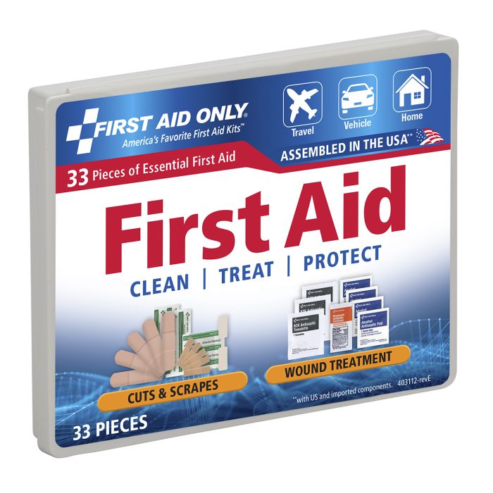 First Aid Only Personal First Aid Kit | 34-Piece Plastic Case