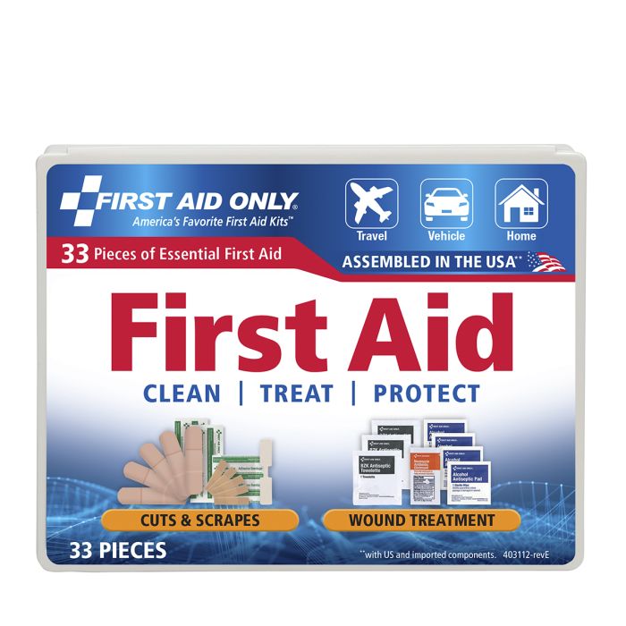 First Aid Only Personal First Aid Kit | 34-Piece Plastic Case