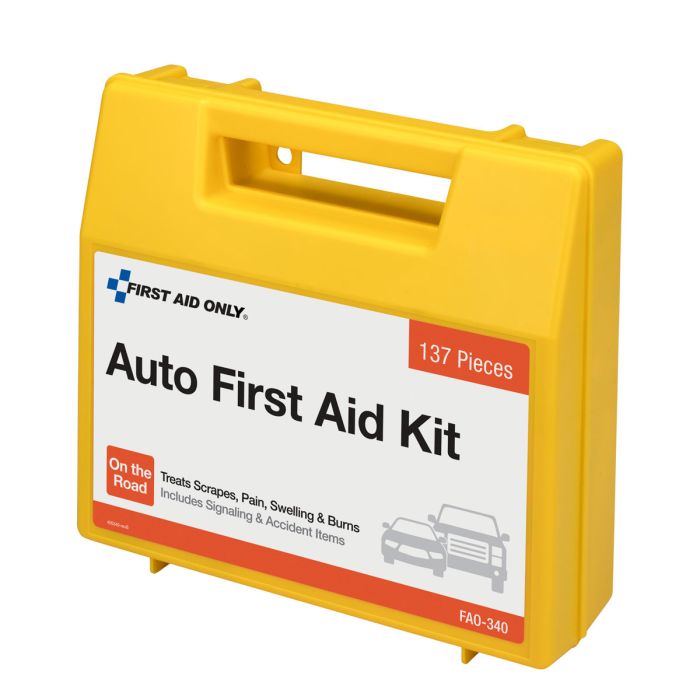 First Aid Only 138-Piece Vehicle First Aid Kit in Plastic Case