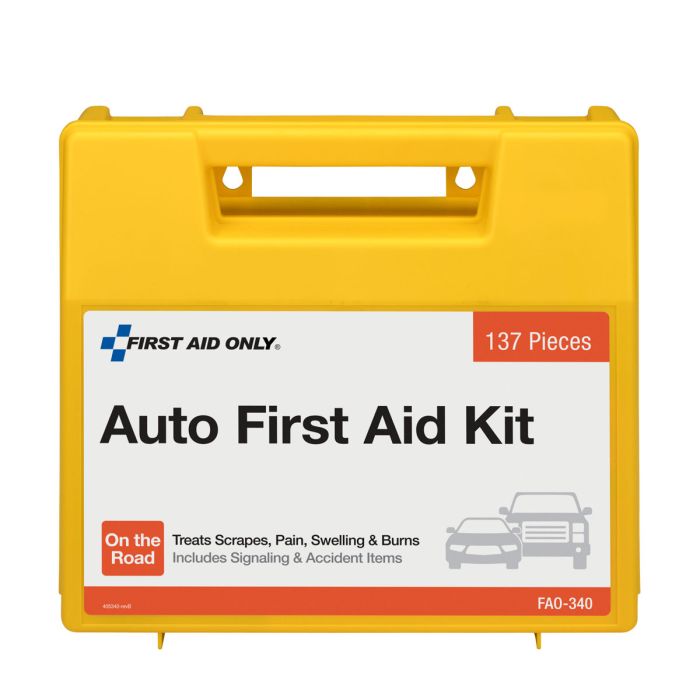 First Aid Only 138-Piece Vehicle First Aid Kit in Plastic Case