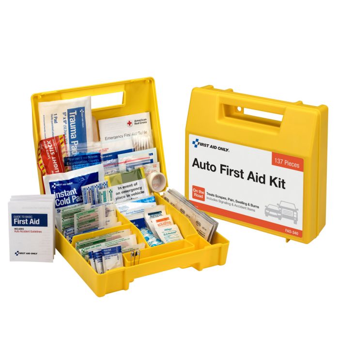 First Aid Only 138-Piece Vehicle First Aid Kit in Plastic Case