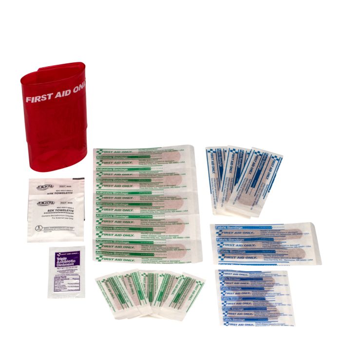 First Aid Only 18-Piece Trifold Travel First Aid Kit | Vinyl Case