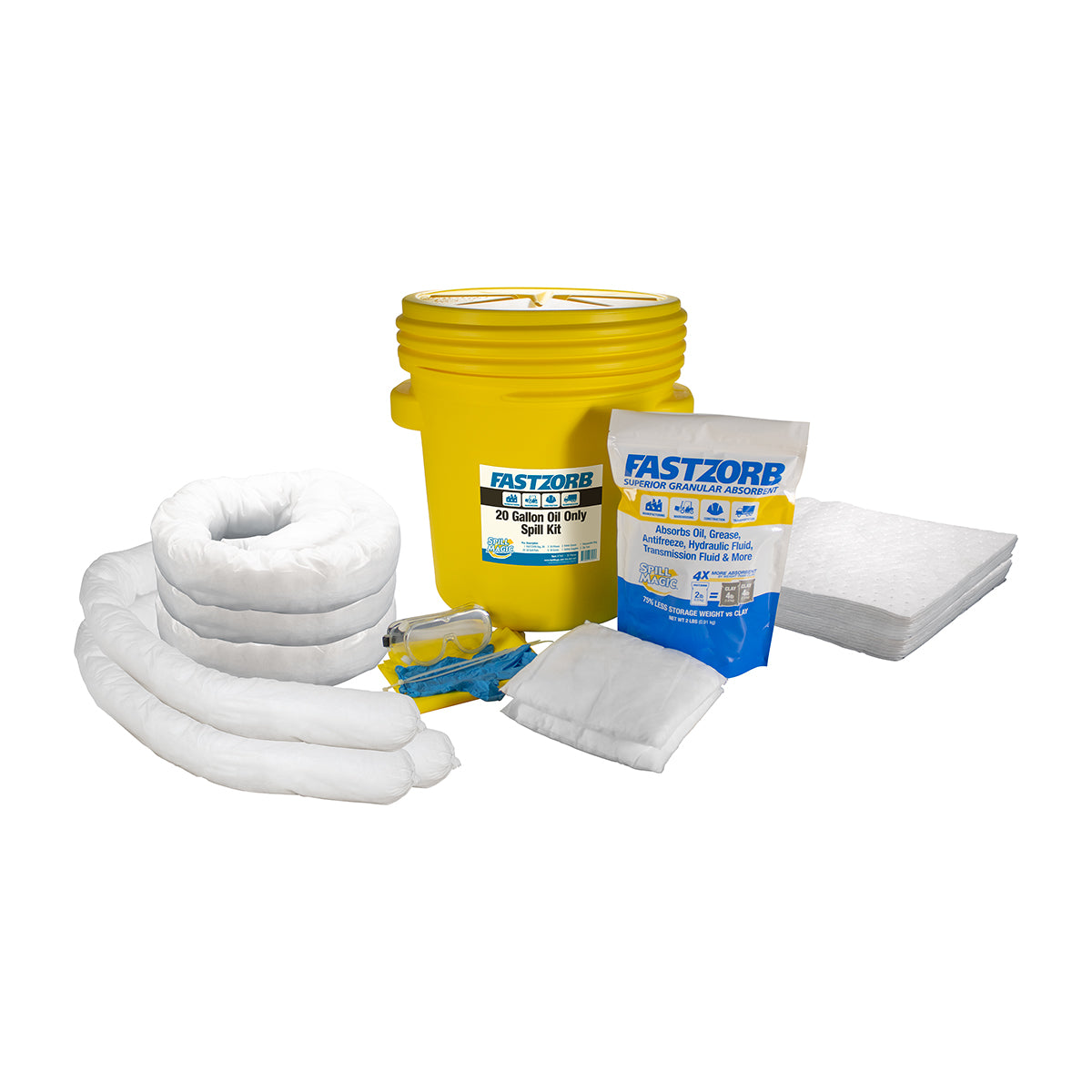 First Aid Only 97562 FASTZORB 20 Gallon Oil-Only Spill Kit