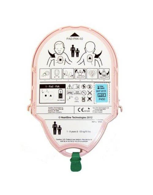 HeartSine Pediatric Pad-Pak PAD-PAK-02 Battery and Electrode Cartridge
