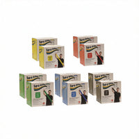 Sup-R Band Twin-Pak Latex-Free Resistance Band 100-Yard 5-Piece Set with Rack