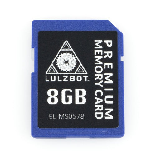 LulzBot 8GB SD Card Class 10 U1, Retail Packaged