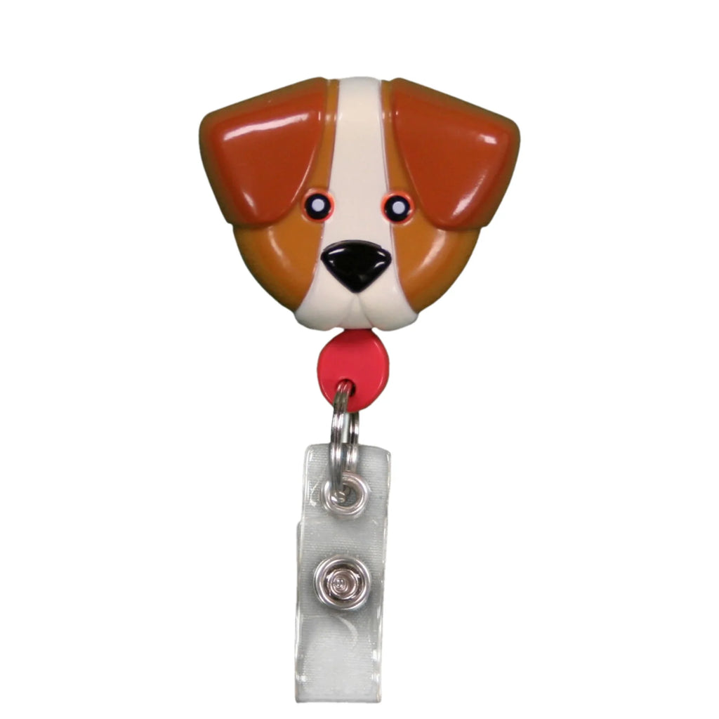 Pedia Pals Brown Dog Retractimal ID Tag