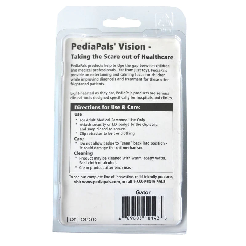 Pedia Pals Gator Retractimal ID & Security Badge