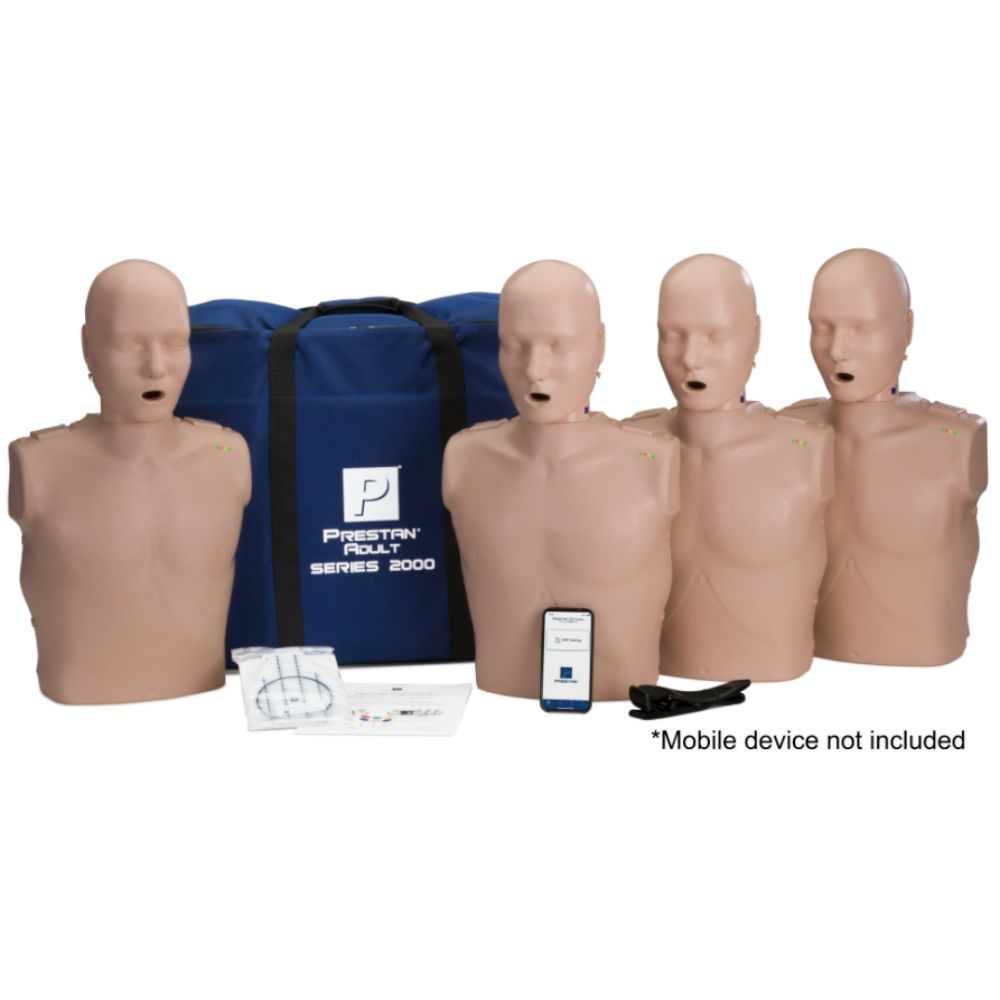 Prestan Professional Adult Series 2000 CPR Training Manikin – Smart Instrumented Feedback Device with Dual Bluetooth App Integration and Shoulder LED Rate Indicators