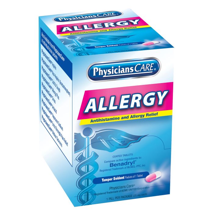 First Aid Only PhysiciansCare Antihistamine Allergy Medication, 50 Doses