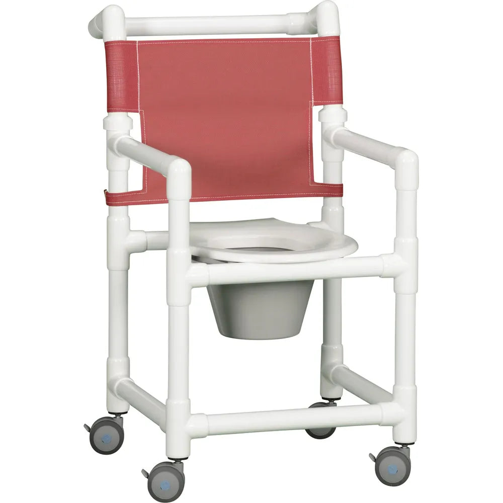 IPU 16" Clearance Shower Chair and Commode with Slanted Seat for Enhanced Safety