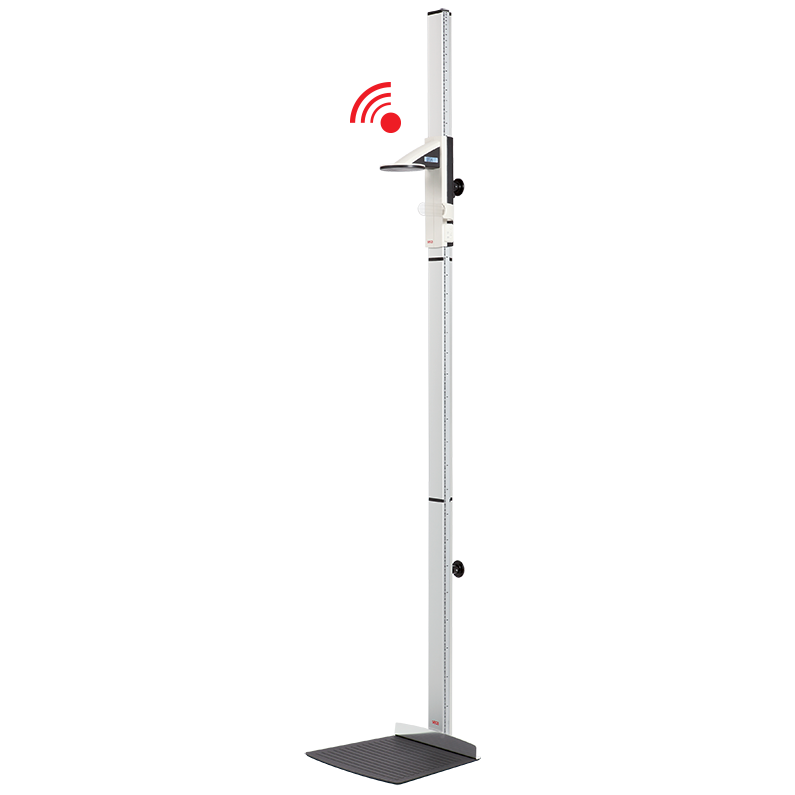 SECA 2641900004 Wall-mounted stadiometer with display on the headpiece