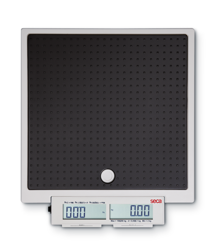 SECA 8743209719 Flat scale for mobile use with push buttons and double display