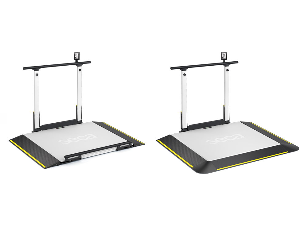 SECA ONSWXADANN XLine Hold - Bariatric wheelchair scale with handrail and optional third ramp