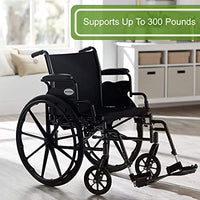 McKesson Wheelchair, Swing Away Foot Leg Rest, Desk Length Arms Flip Back, 20 in Seat, 300 lbs Weight Capacity