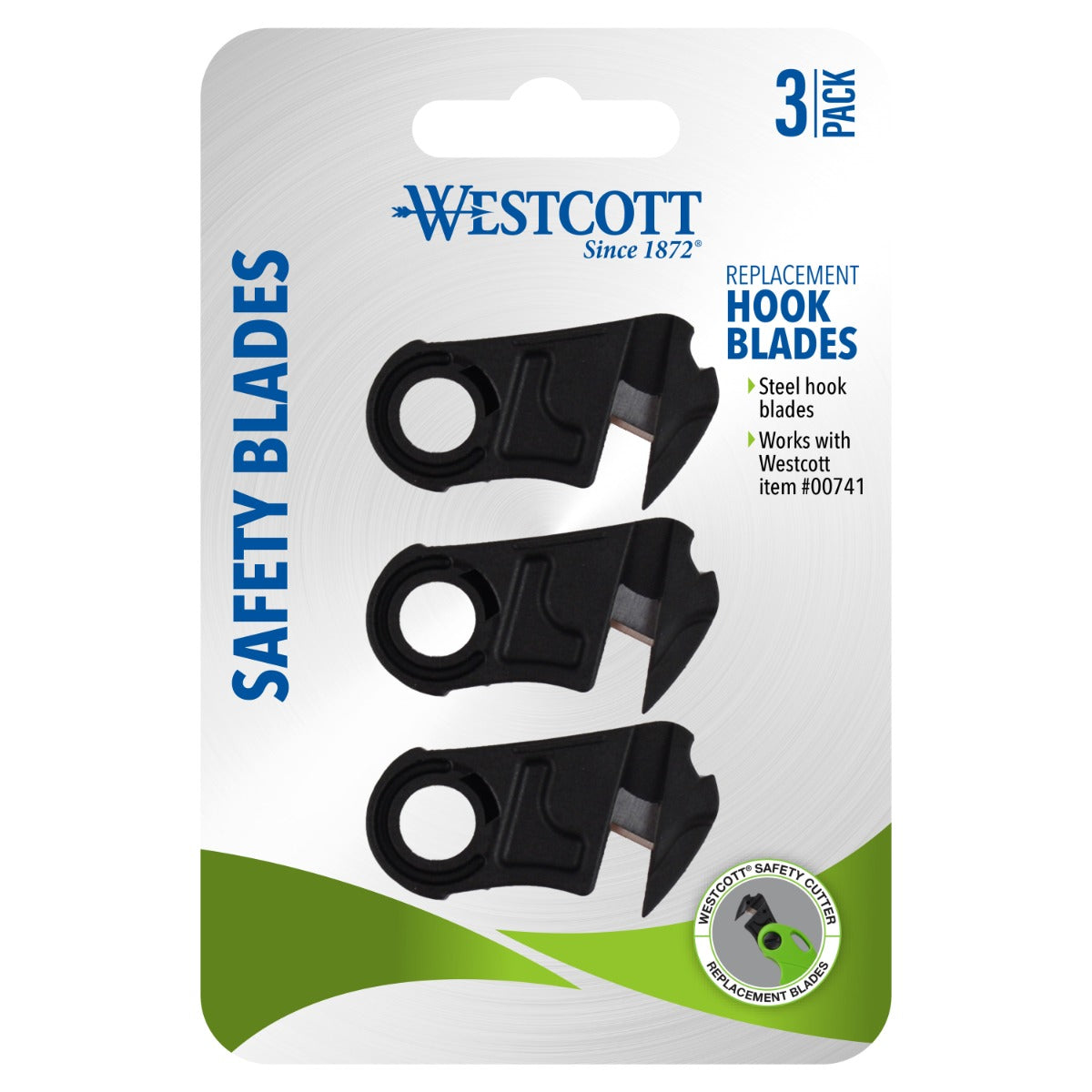 Westcott 00742 Replacement Rear Blades for 00741 Film Cutter, 3-Pack