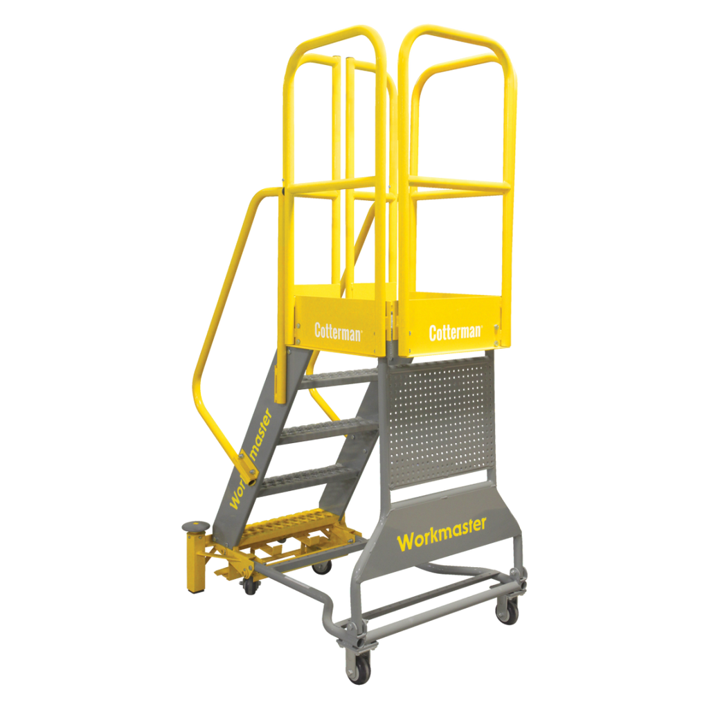 Cotterman Workmaster Super Duty Rolling Ladder | 1,000 lb Capacity Heavy Industrial Stand