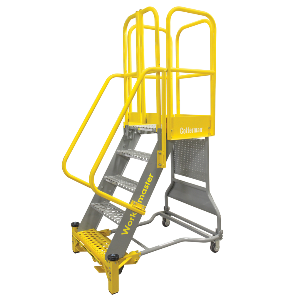 Cotterman Workmaster Super Duty Rolling Ladder | 1,000 lb Capacity Heavy Industrial Stand