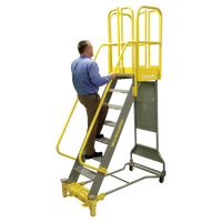 Cotterman Steel Workmaster Super Duty Rolling Ladder, 1000 lb Capacity