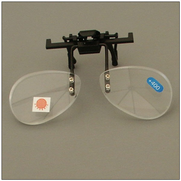 Walters Half-Frame Clip-On Loupe Magnifier – Bottom-Half Lens Hands-Free Low Vision Optic