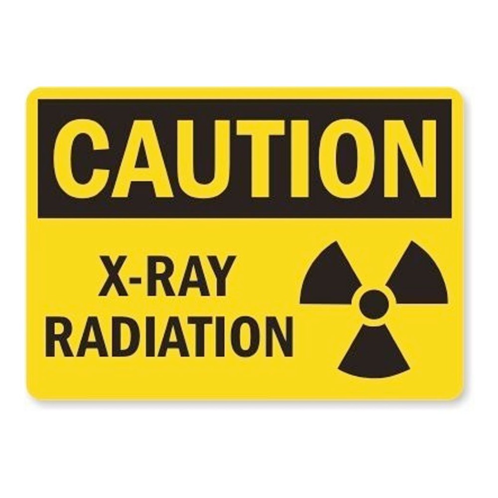 Phillips Safety Caution X-Ray Radiation Horizontal Sign for High-Visibility Facility Compliance