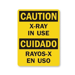 Phillips Safety X-Ray in Use Sign English and Spanish 7: x 10" Plastic