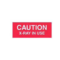 Phillips Safety Caution X-Ray in Use Sign Plastic 10" x 4" Red/White