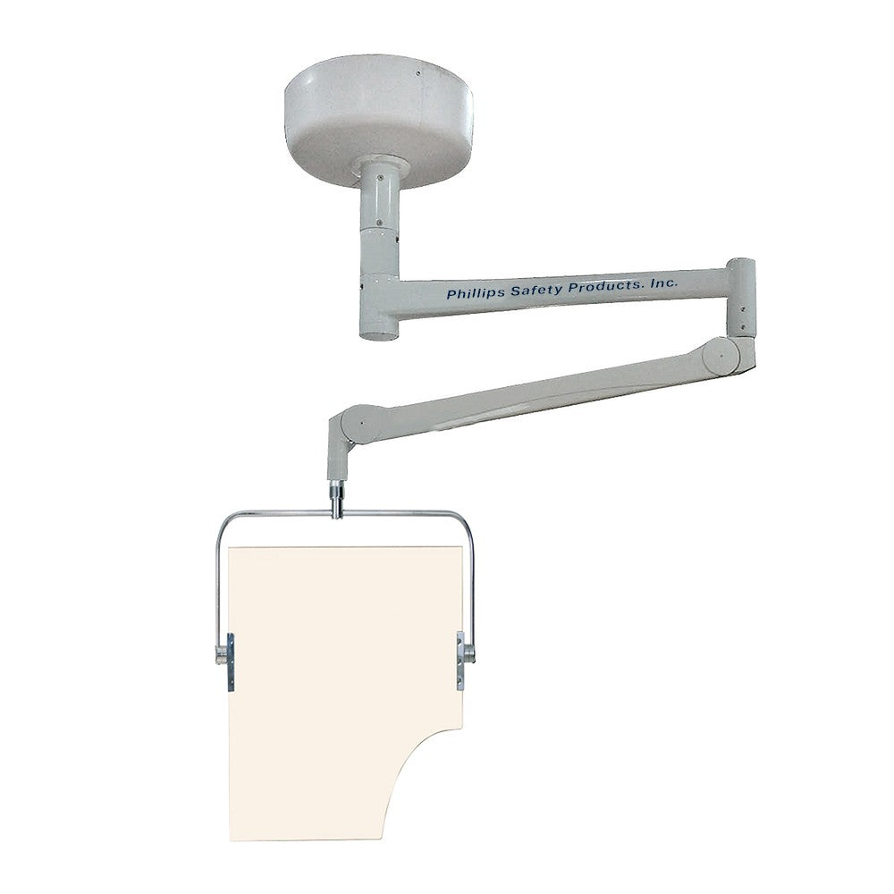 Phillips Safety Ceiling-Mounted Lead Acrylic Shield with Torso Cutout and 0.5mm PbEq Protection
