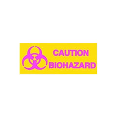 Phillips Safety Biohazard Caution Sign Plastic 10" x 4" Yellow/Magento