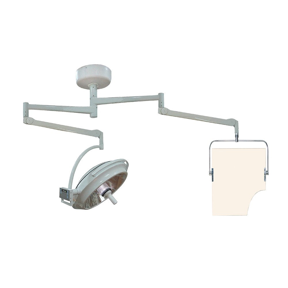 Phillips Safety Ceiling-Mounted Lead Acrylic Barrier with Torso Cutout, LED Exam Light, and 0.5mm PbEq Shielding
