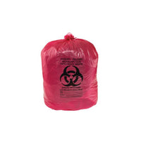 Justrite 15 Gallon, Biohazard Waste Can Liner Bags (Pack Of 100) Red