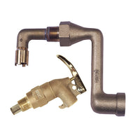 Justrite Brass Drum Siphon Adapter No. 08311 For Draining Thirty And Fifty-Five Gallon Drums, With Brass Self-Closing Faucet No. 08902