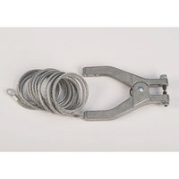 Justrite Antistatic Wire For Bonding/Grounding, With Hand Clamp And 1/4 Inch Terminal, 10 Feet Coiled
