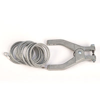 Justrite Antistatic Wire for Bonding/Grounding, with Hand Clamp and 1/4" Terminal, 10ft Coiled
