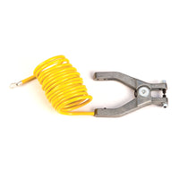 Justrite Antistatic Insulated Wire for Bonding/Grounding, with Hand Clamp and 1/4" Terminal, 10ft Coiled