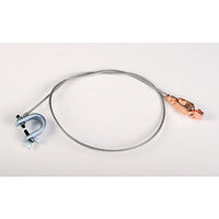 Justrite Antistatic Wire For Bonding/Grounding, With "C" Clamp 5/8 Inch And Alligator Clip 5/8 Inch, 3 Feet.