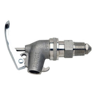 Justrite Stainless Steel Safety Drum Faucet, Internal Flame Arrester, Adjustable, 3/4" Bung