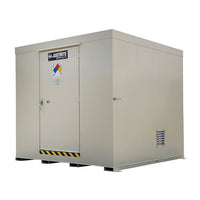 Justrite Non-Combustible Outdoor Safety Locker, 16-Drum