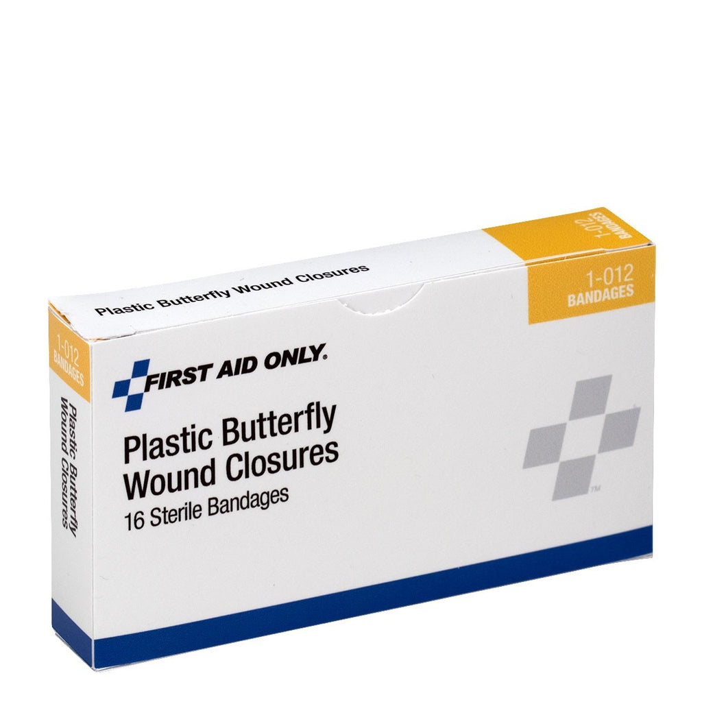 First Aid Only Large Butterfly Wound Closures | Professional Grade Skin Suture Alternative, 16 Per Box