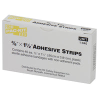 First Aid Only 3/8" x 1.5" Plastic Bandages, 40 Per Box(Pack of 250)