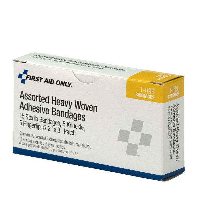 First Aid Only Assorted Heavy-Weight Woven Fabric Bandages