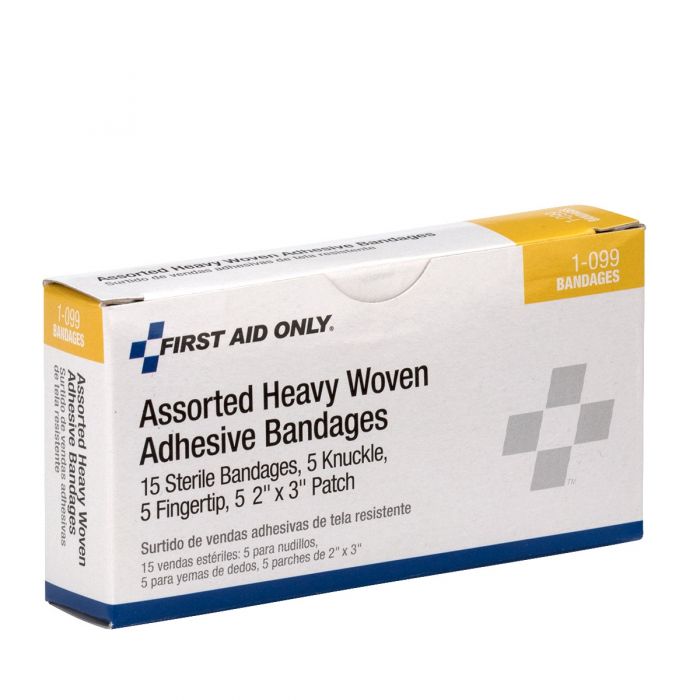 First Aid Only Assorted Heavy-Weight Woven Fabric Bandages