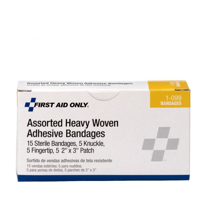 First Aid Only Assorted Heavy-Weight Woven Fabric Bandages