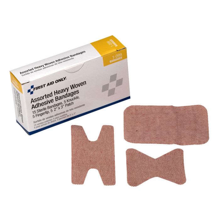 First Aid Only Assorted Heavy-Weight Woven Fabric Bandages